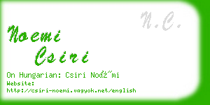 noemi csiri business card